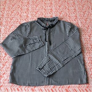 New Without Tags Zara Gingham Blouse M